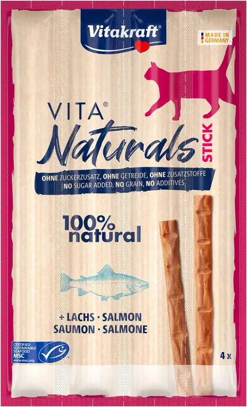 Vitakraft Vita Naturals Sticks Zalm 4 st Bestel Nu