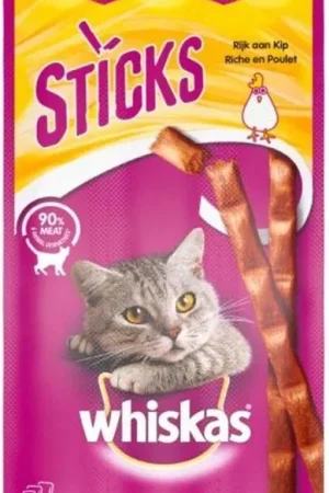 Lage Kosten Whiskas Catsticks kip 18 gr