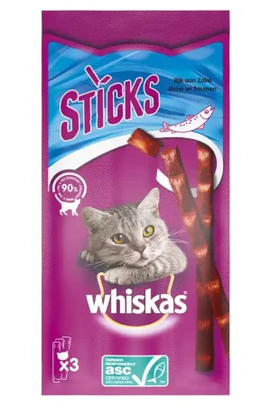 Whiskas Catsticks zalm 18 gr Flitsaanbieding