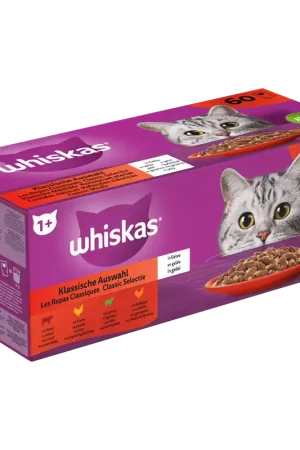 Dagaanbieding Whiskas Kattenvoer Adult Classic in Gelei 60 x 85 gr