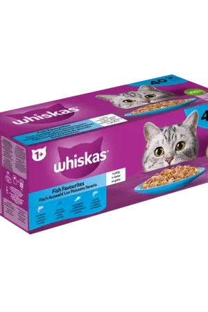Whiskas Kattenvoer Adult Vis Selectie in Gelei 40 x 85 gr Aanbieding