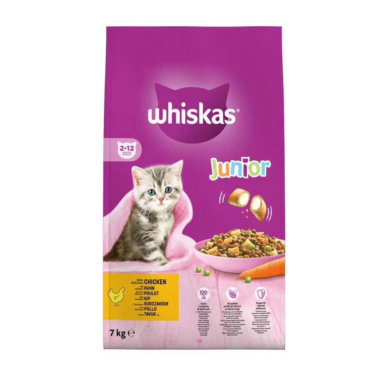 Snelle Levering Whiskas Kattenvoer Junior Kip 7 kg