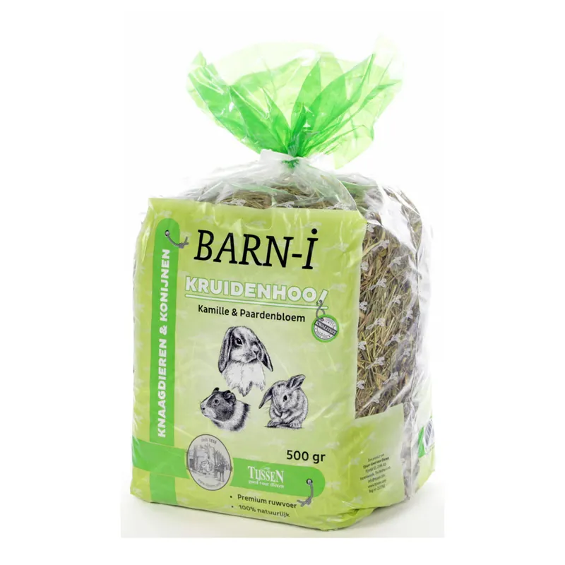 Gecertificeerd Barn-i kruidenhooi kamille & paardenbloem 500 gr