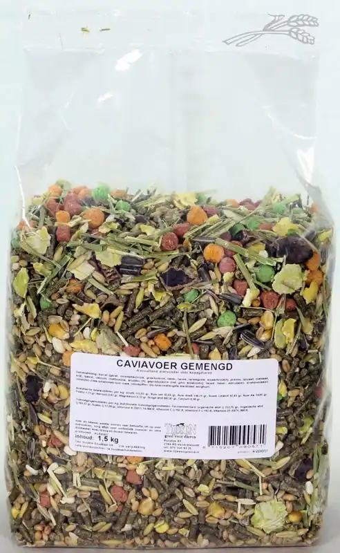 Caviavoer Natuur Gemengd 1,5 kg Alleen Vandaag
