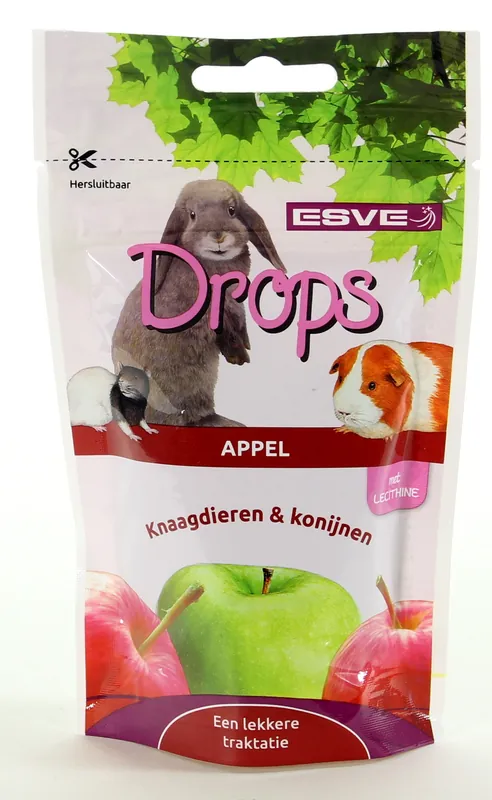 ESVE Knaagdier Drops Appel 75 gr Snelle Levering