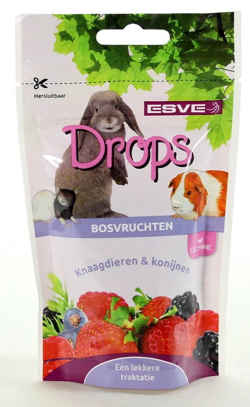Beperkt Aanbod ESVE Knaagdier Drops Bosvruchten 75 gr