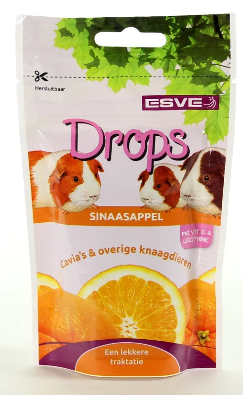 Flitsaanbieding ESVE Knaagdier Drops Sinaasappel 75 gr