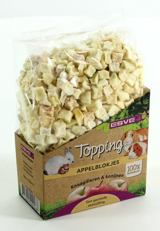 ESVE Topping Appelblokjes Knaagdier 100 gr Lage Prijs