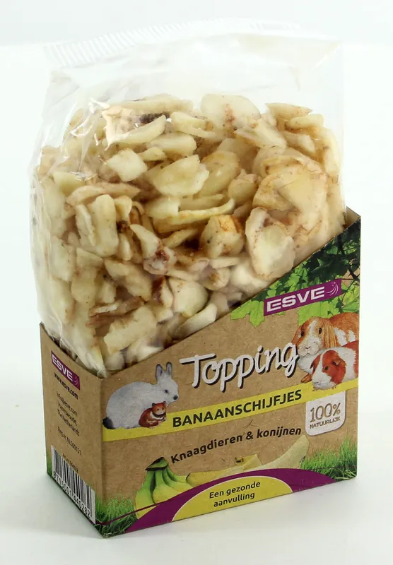 Nieuw ESVE Topping Banaanschijfjes Knaagdier 180 gr