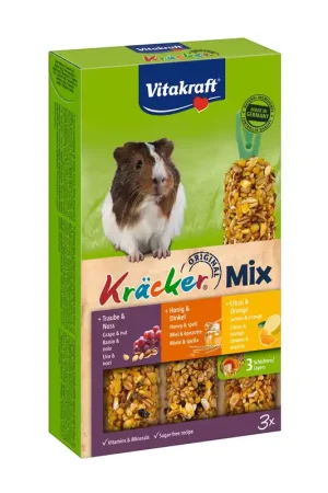 Vitakraft Kräcker Trio-Mix cavia - noot/honing/citrus 3 st Meest Verkocht