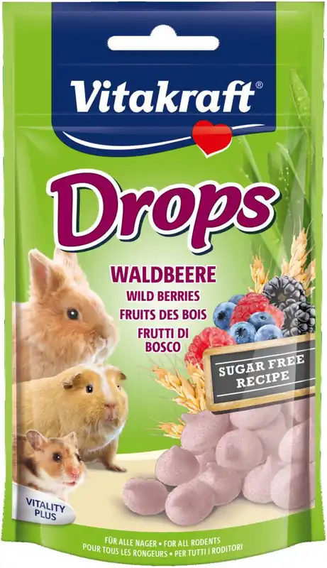 Koopje Vitakraft Drops bosbessen 75 gr