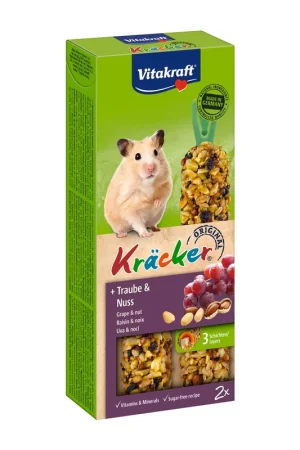 Vitakraft Kräcker Original hamster - druif en noot 2 st Premium
