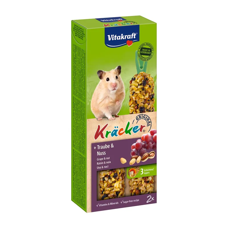 Vitakraft Kräcker Original hamster - druif en noot 2 st Premium
