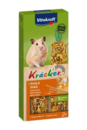 Vitakraft Kräcker Original hamster - honing en spelt 2 st Direct Beschikbaar