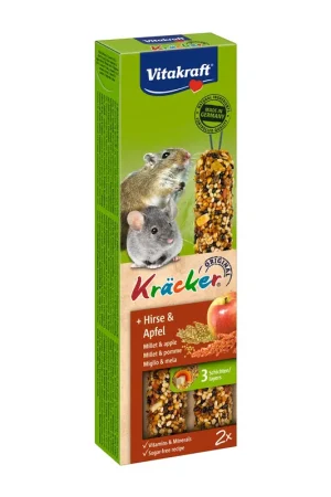 Vitakraft Kräcker Original kleine knaagdieren gierst/appel 2 st Favoriet