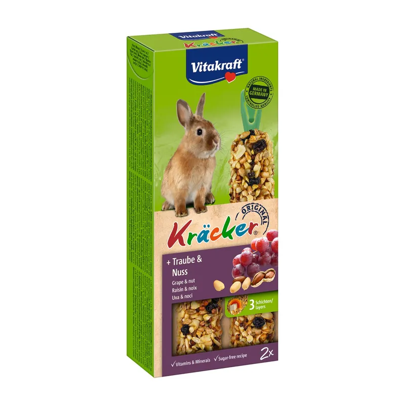 Gecertificeerd Vitakraft Kräcker Original konijn - druif en noot 2 st