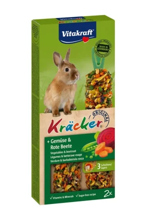 Flitsaanbieding Vitakraft Kräcker Original konijn - groente en bieten 2 st