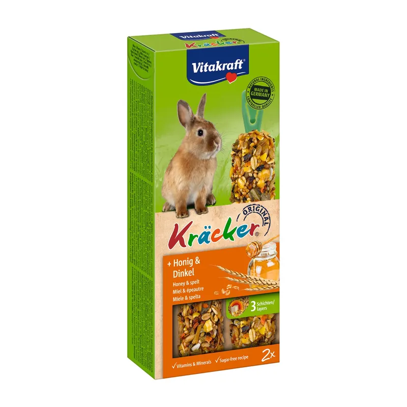 Vitakraft Kräcker Original konijn - honing en spelt 2 st Aanbieding