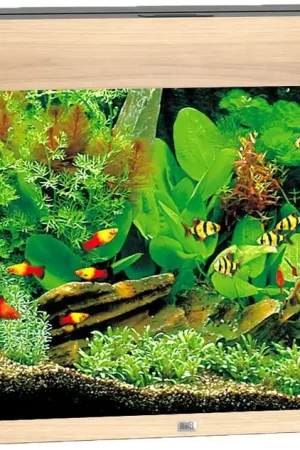 Op = Op Juwel aquarium Rio 125 LED licht eiken