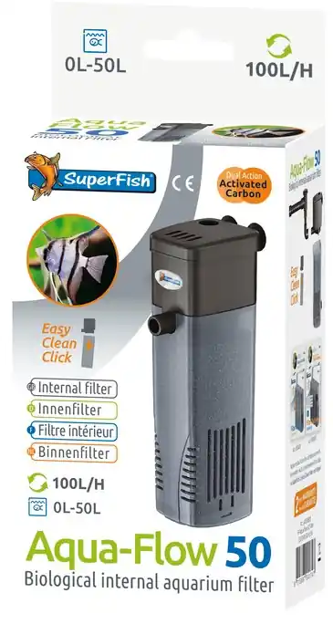 SuperFish binnenfilter Aqua-Flow 50 Rechtstreeks Van De Fabrikant