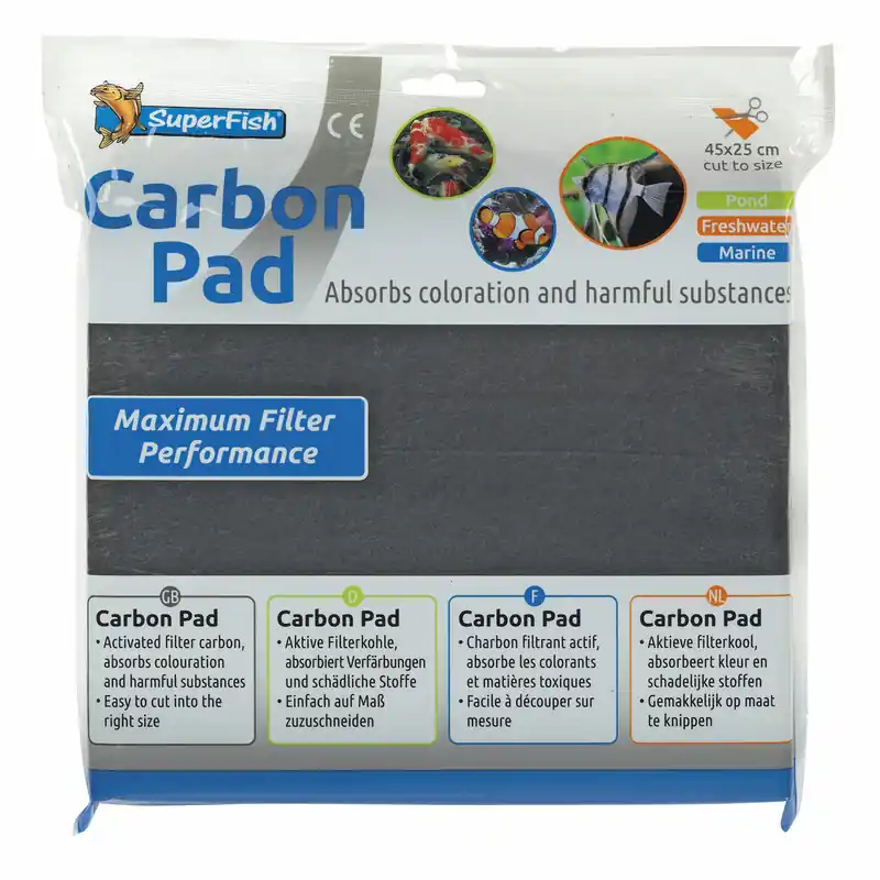 SuperFish filtermat Carbon pad 45 x 25 cm Hoge Kwaliteit