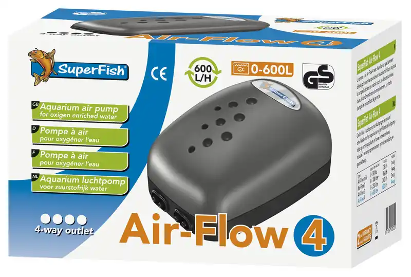 Korting SuperFish luchtpomp Air-Flow 4 way