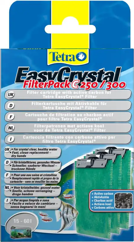 Populair Tetra EasyCrystal filterpack koolstof C250/300 3 st