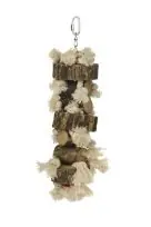 Speciale Aanbieding Beeztees Houten agapornide speeltouw naturel 42 cm