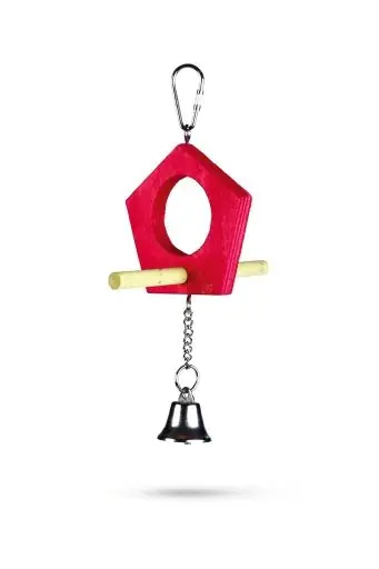Beeztees houten vogelspeeltje Flox. 15 cm. Exclusieve Aanbieding