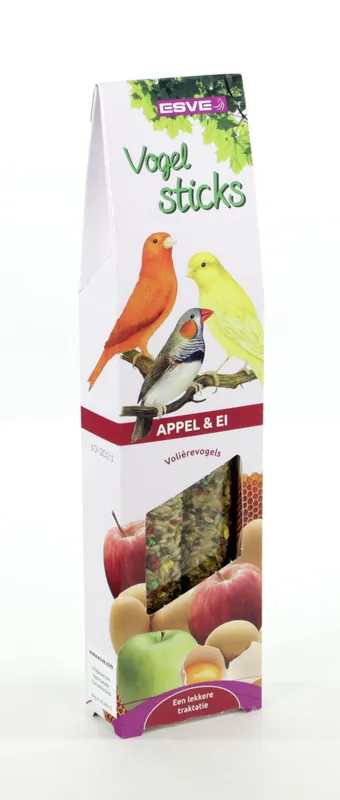 Must-Have ESVE Vogelsticks Kanarie Appel en Ei 2 st