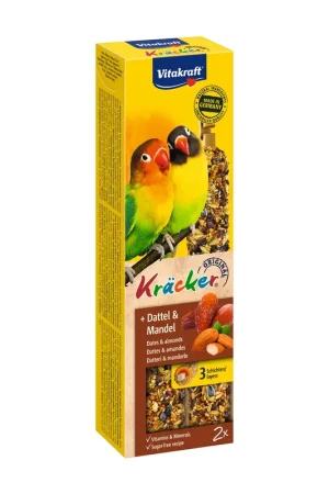 Laatste Versie Vitakraft Kräcker Original agapornide - dadel en amandel 2 st