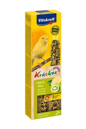 Vitakraft Kräcker Original kanarie - kiwi en citrus 2 st Hoge Kwaliteit