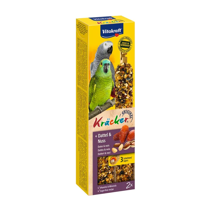 Alleen Vandaag Vitakraft Kräcker Original papegaai - dadel en noot 2 st