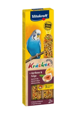 Seizoensaanbieding Vitakraft Kräcker Original parkiet - abrikoos en vijg 2 st