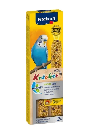 Flitsaanbieding Vitakraft Kräcker Original parkiet - Feather Care 2 st