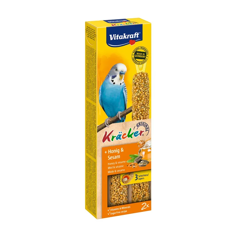 Vitakraft Kräcker Original parkiet - honing en sesam 2 st Merkproduct