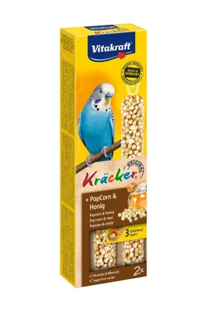 Tijdelijk Beschikbaar Vitakraft Kräcker Original parkiet - popcorn en honing 2 st