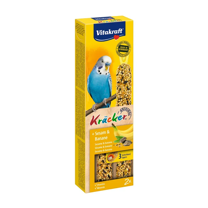 Betaalbaar Vitakraft Kräcker Original parkiet - sesam en banaan 2 st