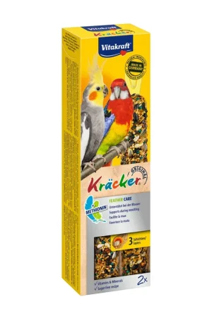 Vitakraft Kräcker Original valkparkiet - Feather Care 2 st Favoriet