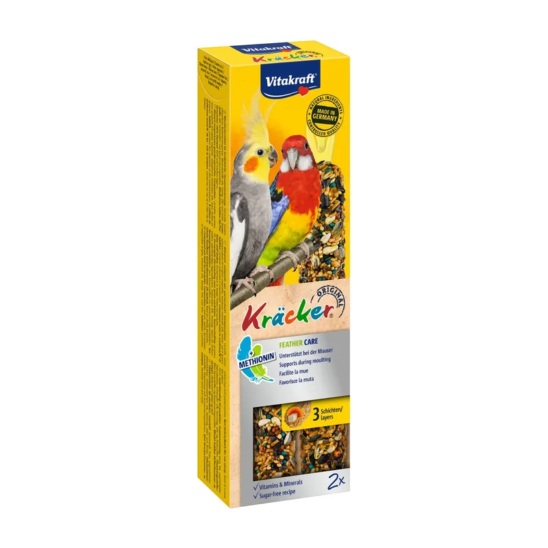 Vitakraft Kräcker Original valkparkiet - Feather Care 2 st Favoriet