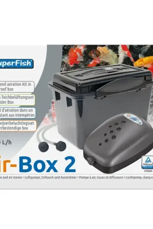 Superfish Air-Box Nr.2 Luchtpomp
240 l/u weersbestendige vijverbeluchting Op = Op