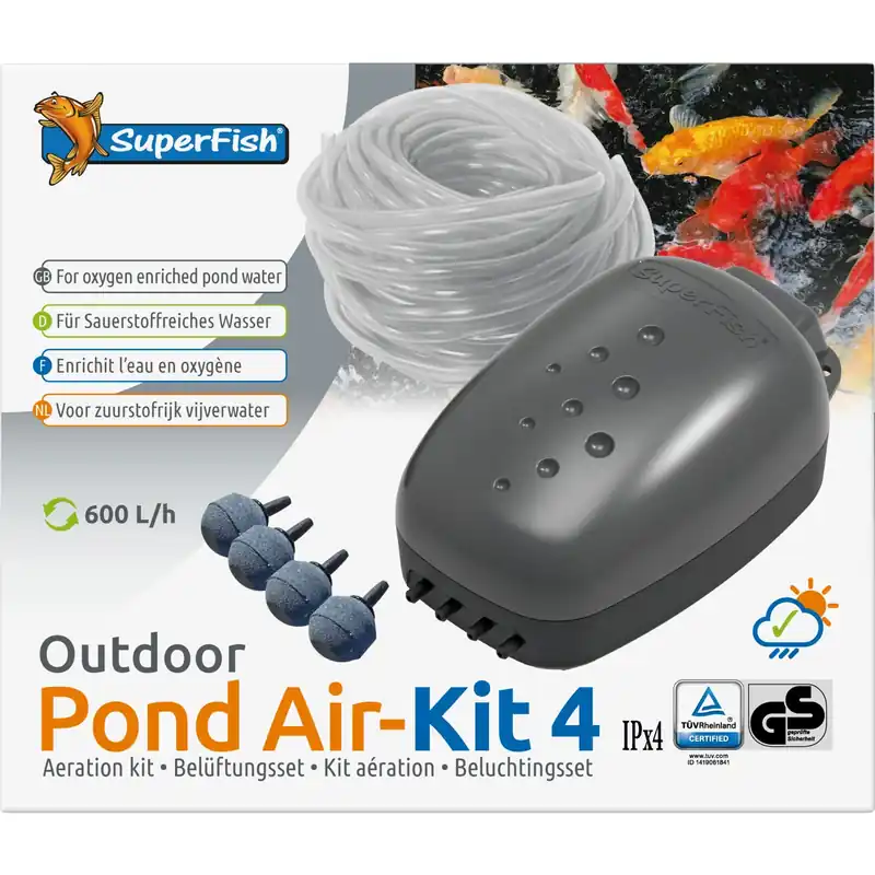 Weekendaanbieding Superfish Pond Air Kit 4
complete beluchtingsset met 4 uitstroomers voor vijvers