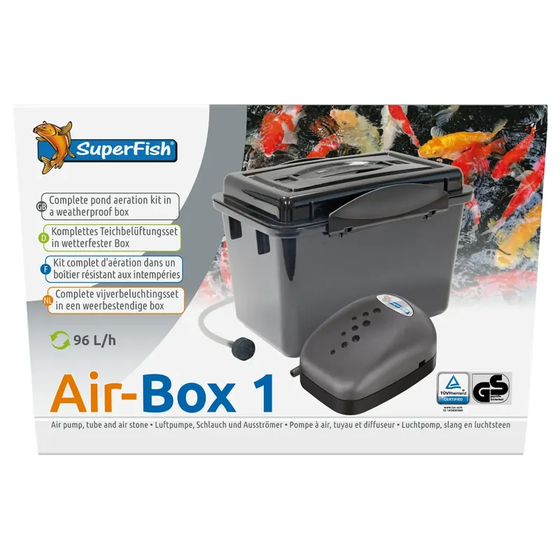 Shop Nu Superfish Air-Box Nr.1
beluchtingsset met luchtpomp voor vijver en aquarium