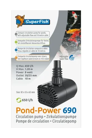 Koop Vandaag Superfish Pondpower 690
vijverpomp 690 l/u voor kleine vijvers