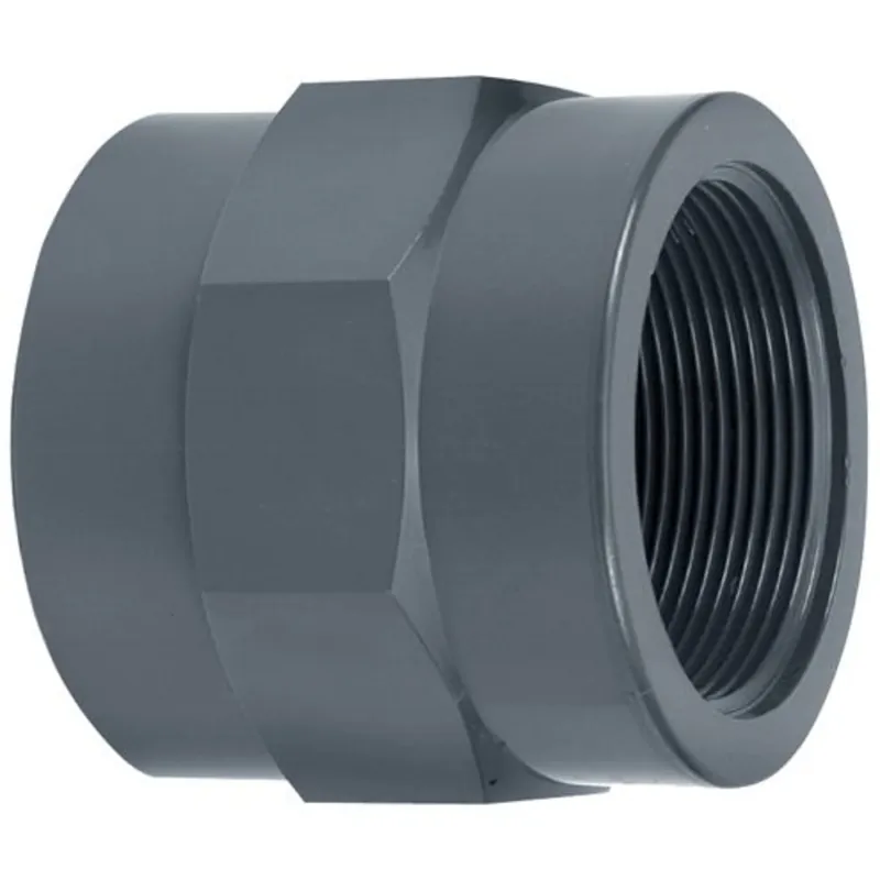 Aquaforte PVC schroefbus 40mm lijm x 1¼" binnendraad
verbindt PVC leiding met draadaansluiting Hoge Kwaliteit