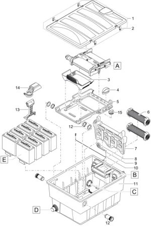 Gereduceerde Prijs Oase Set verv.mouss. rood/paars BioTec 60/140