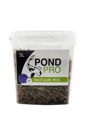 Pond Pro Natuur Mix 2,5 liter emmer
Gedroogde snackmix met gammarus, garnalen, zijderupsen en meelwormen Betrouwbaar