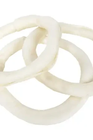 Witte buffelhuid kauwring – 25 CM Direct Beschikbaar