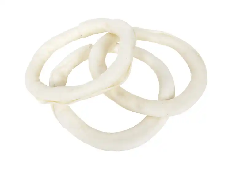 Witte buffelhuid kauwring – 25 CM Direct Beschikbaar