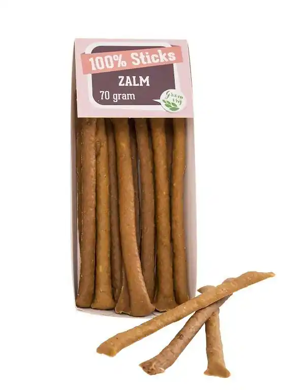 100% Zalmsticks – 70 gram Beste Prijs